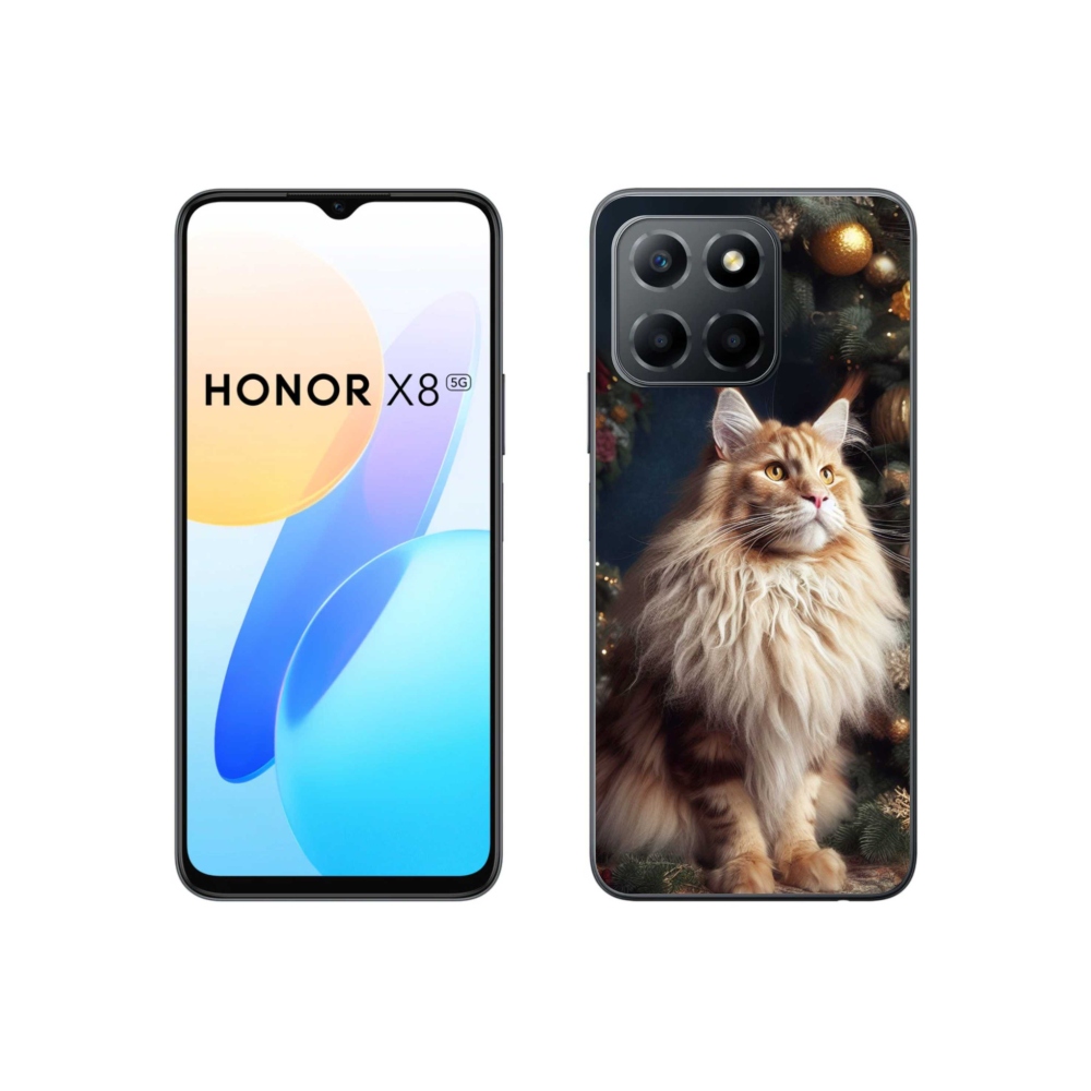Gelový kryt mmCase na Honor X8 5G/70 Lite 5G - kočka u stromku