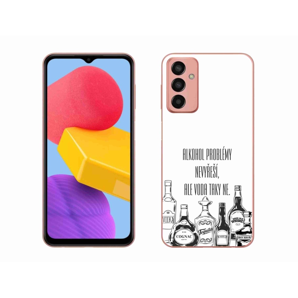 Gelový kryt mmCase na Samsung Galaxy M13 - vtipný text bílé pozadí
