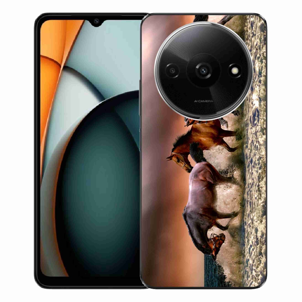 Gelový obal mmCase na Xiaomi Redmi A3 - koně 1
