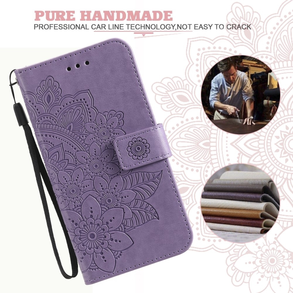 Mandala knížkové pouzdro na Xiaomi Redmi A3 - fialové