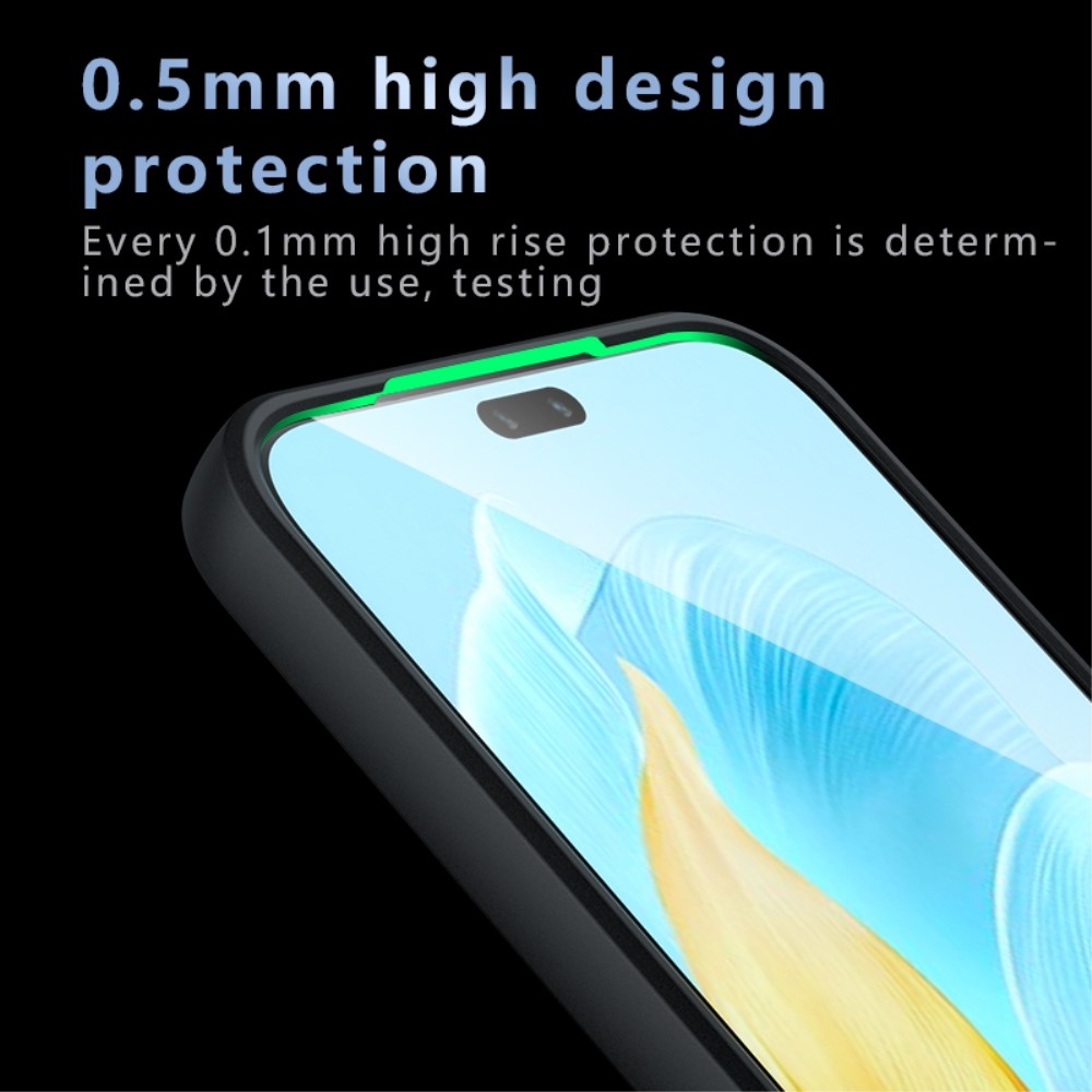 Frame gelový obal s pevnými zády na Honor 200 Lite 5G - černý
