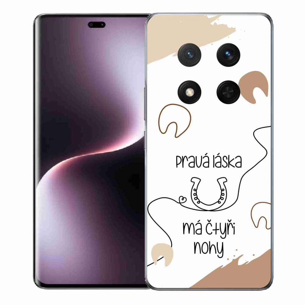 Gelový kryt mmCase na Honor Magic 7 Lite 5G - koňský motiv bílé pozadí