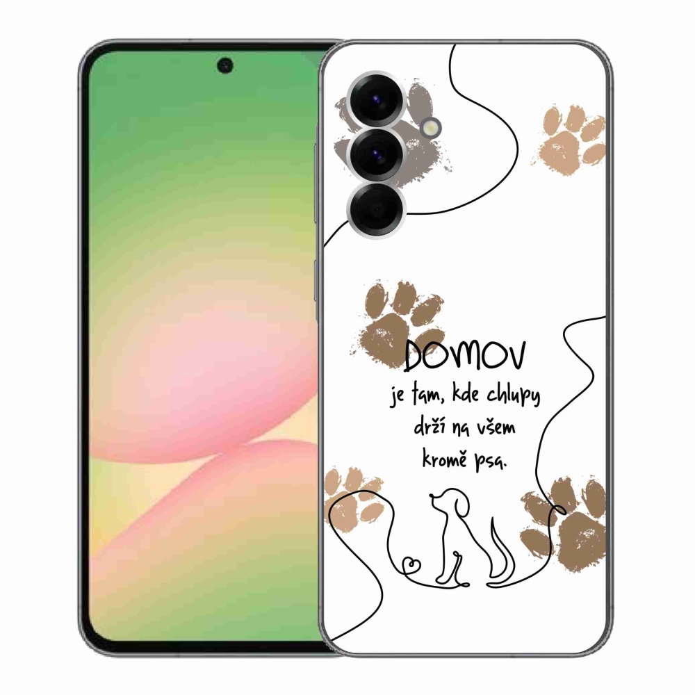 Gelový kryt mmCase na Samsung Galaxy A56 5G - psí motiv bílé pozadí