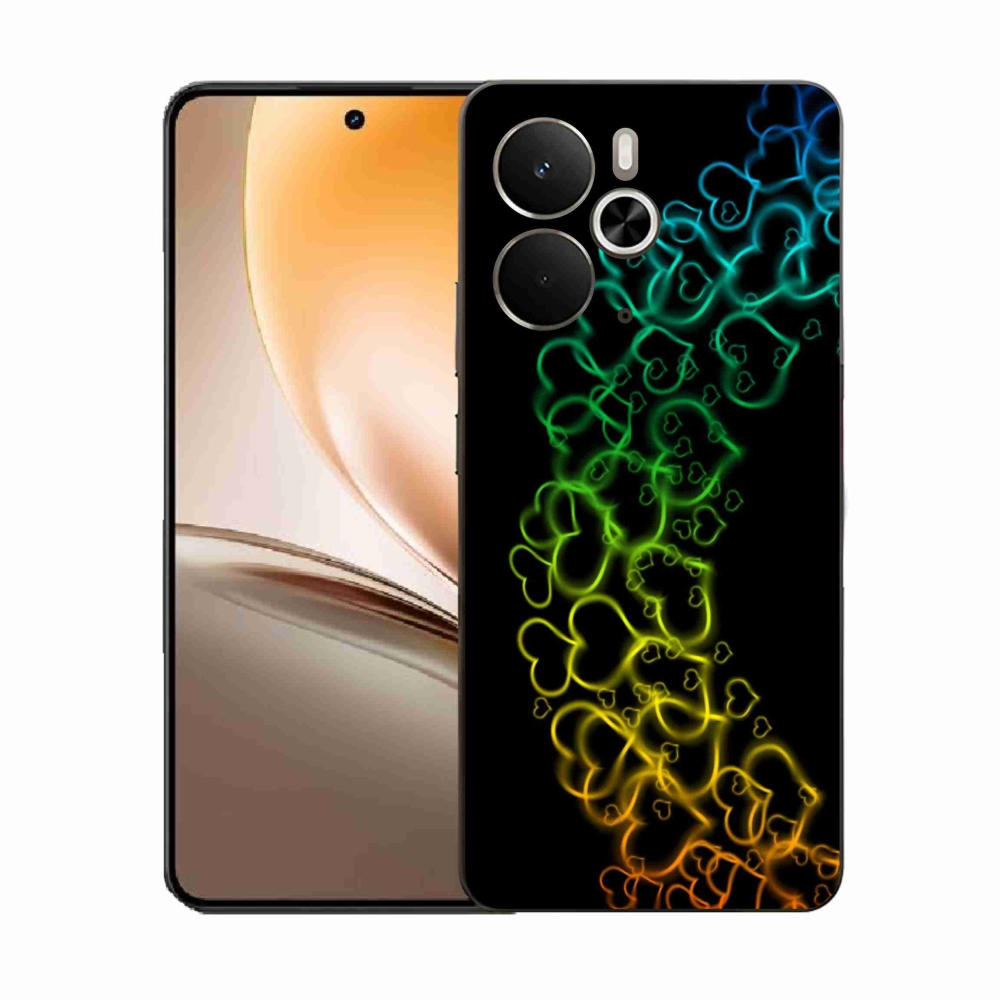 Gelový kryt mmCase na Realme 14 5G - barevná srdíčka