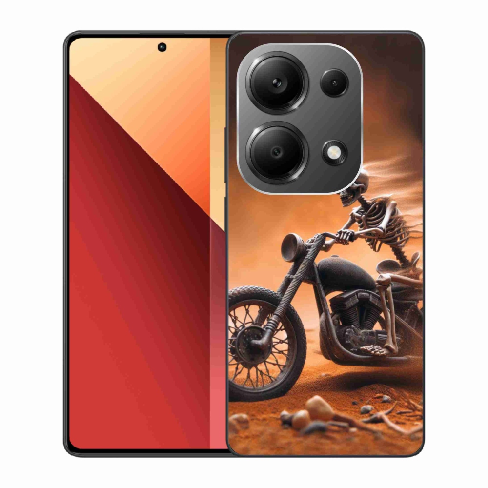 Gelový kryt mmCase na Xiaomi Redmi Note 13 Pro 4G/Poco M6 Pro - kostra na motorce
