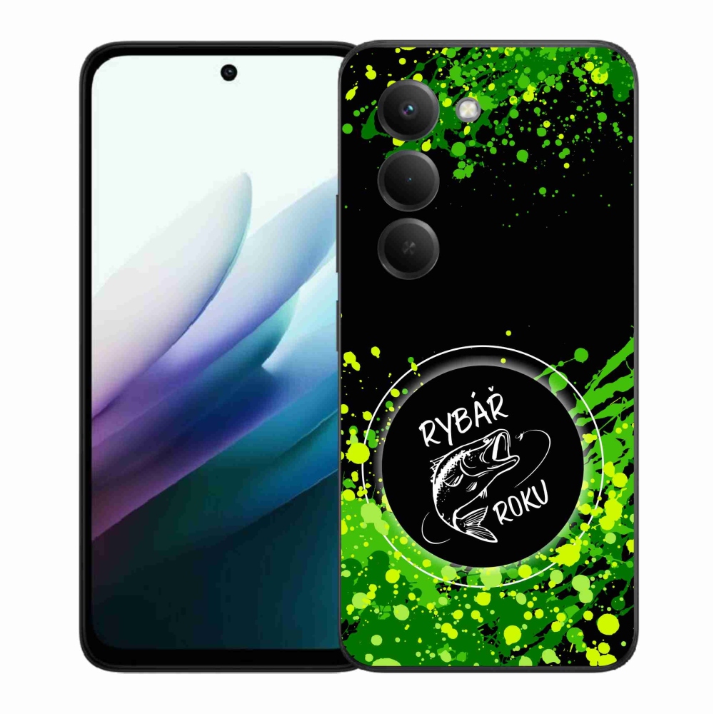 Gelový kryt mmCase na Xiaomi Redmi 15 4G/5G (171mm) - rybář roku černé pozadí
