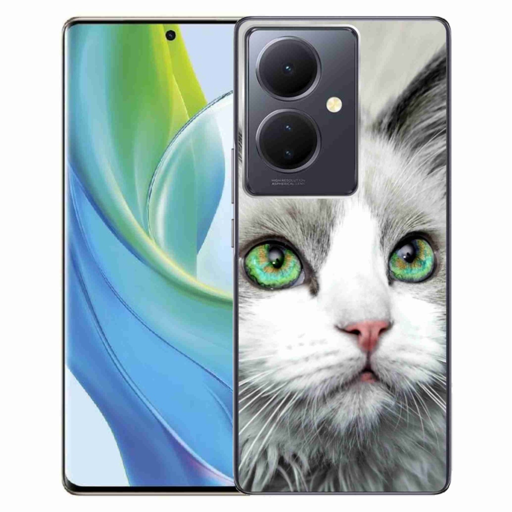 Gelový kryt mmCase na Vivo V29 Lite 5G - kočičí pohled