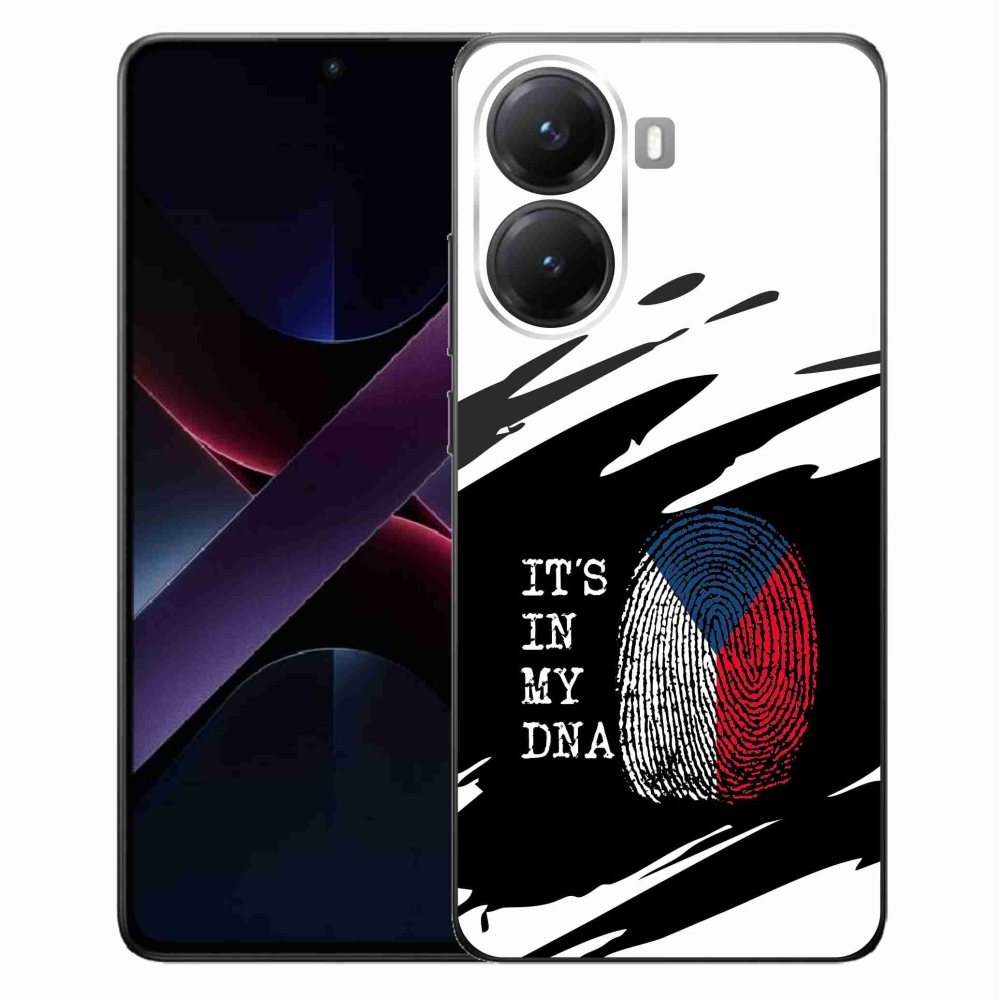 Gelový kryt mmCase na Xiaomi Poco X7 Pro 5G - vlajka otisk prstu černobílé pozadí