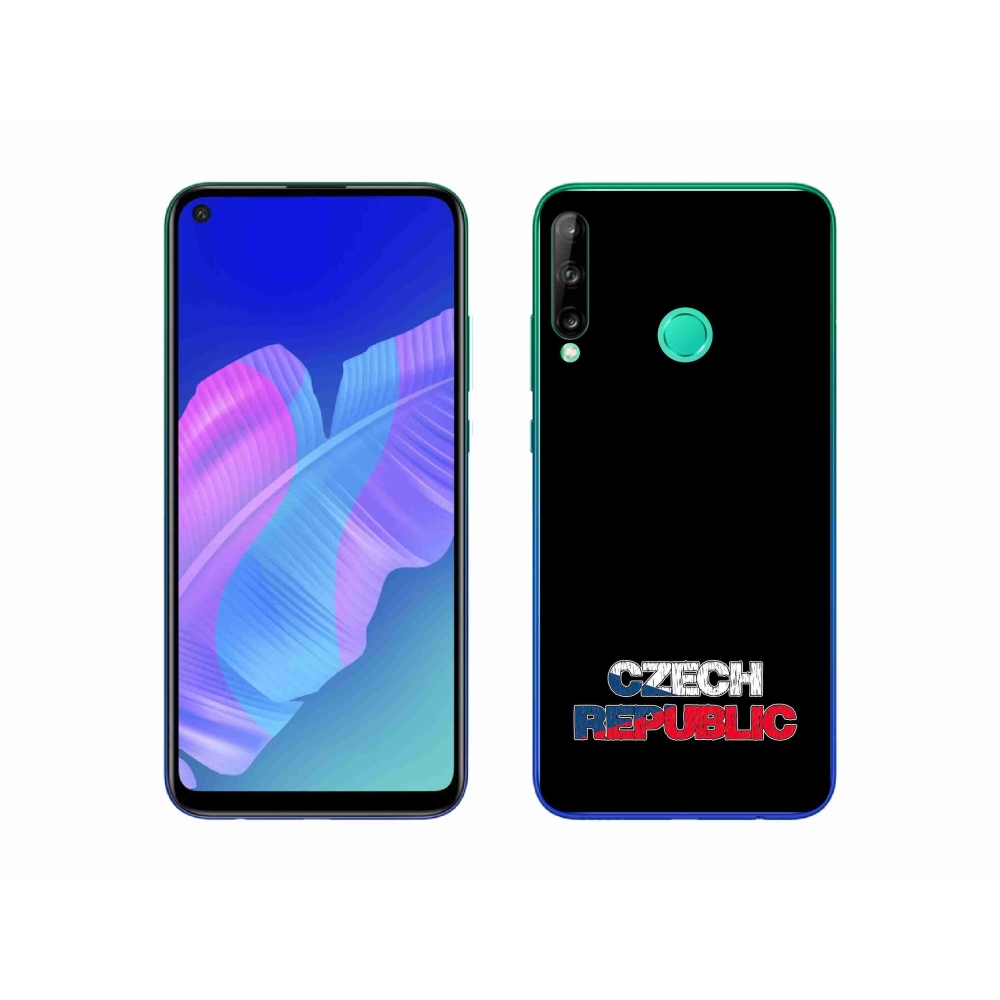 Gelový kryt mmCase na Huawei P40 Lite E - Czech Republic černé pozadí