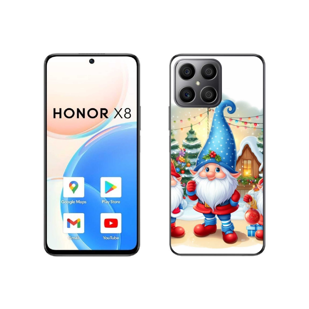 Gelový kryt mmCase na Honor X8 4G - vánoční skřítci