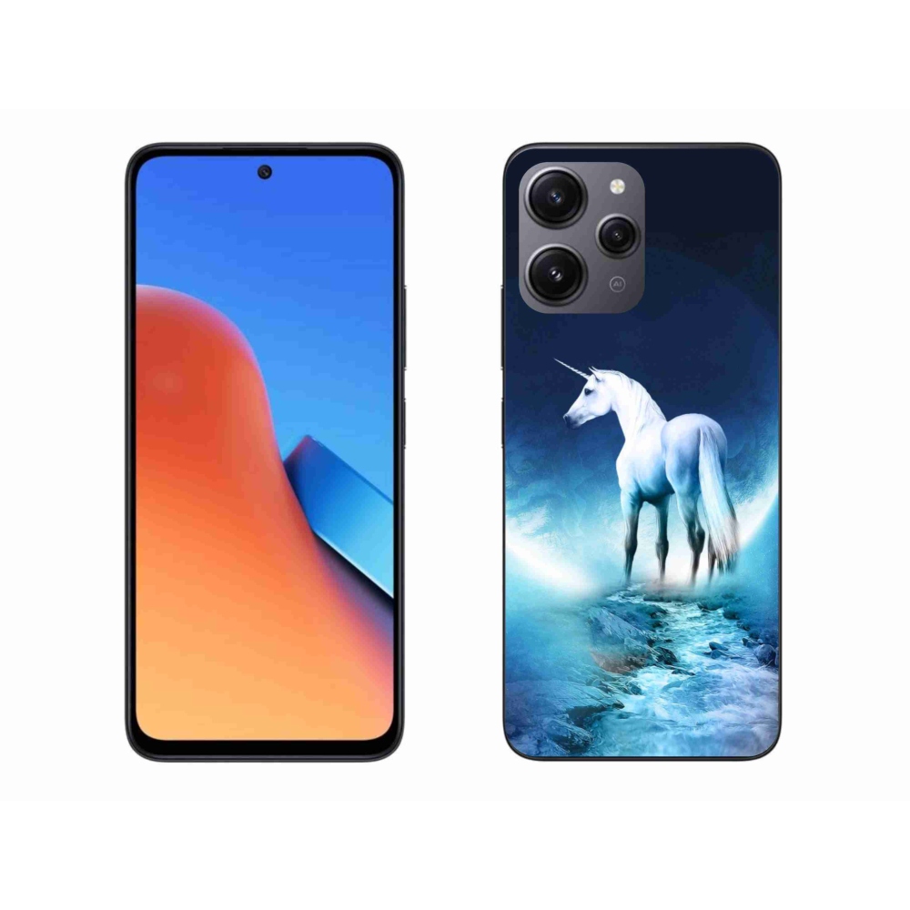 Gelový kryt mmCase na Xiaomi Redmi 12 - bílý jednorožec