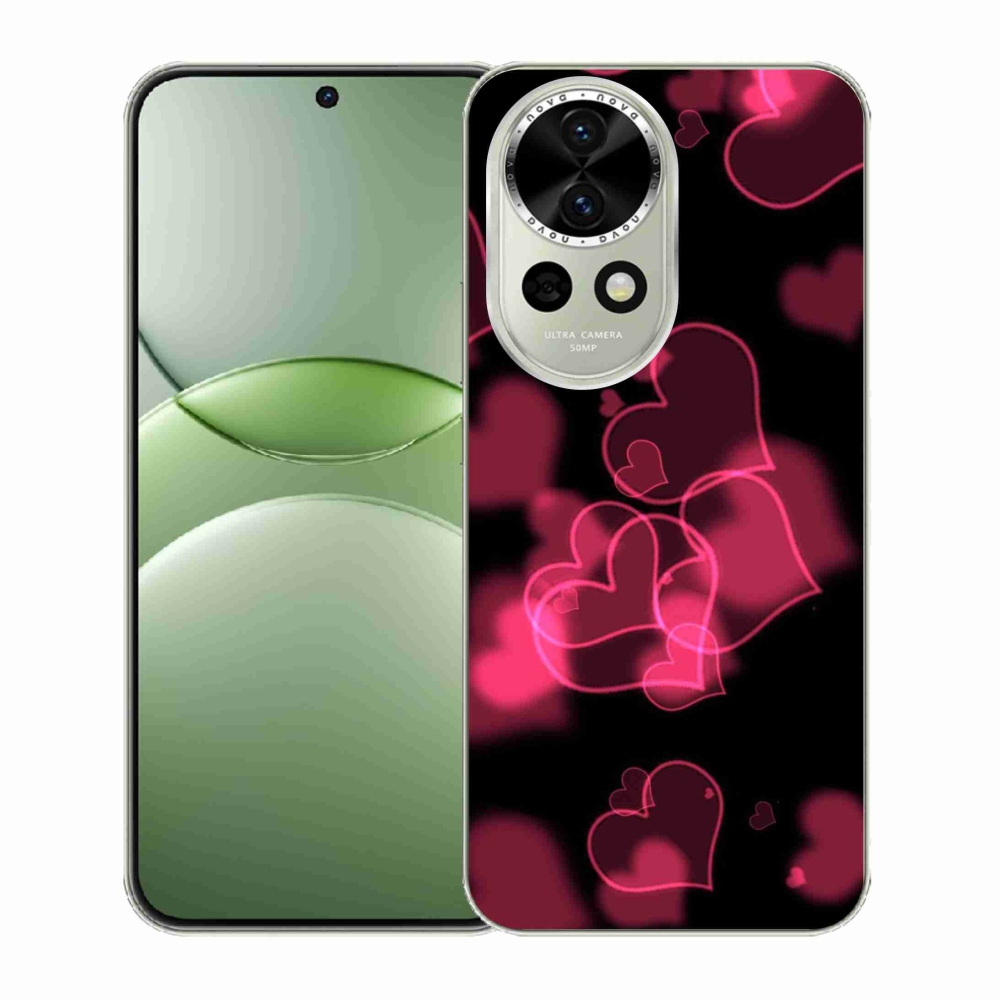 Gelový kryt mmCase na Huawei Nova 13 5G - červená srdíčka