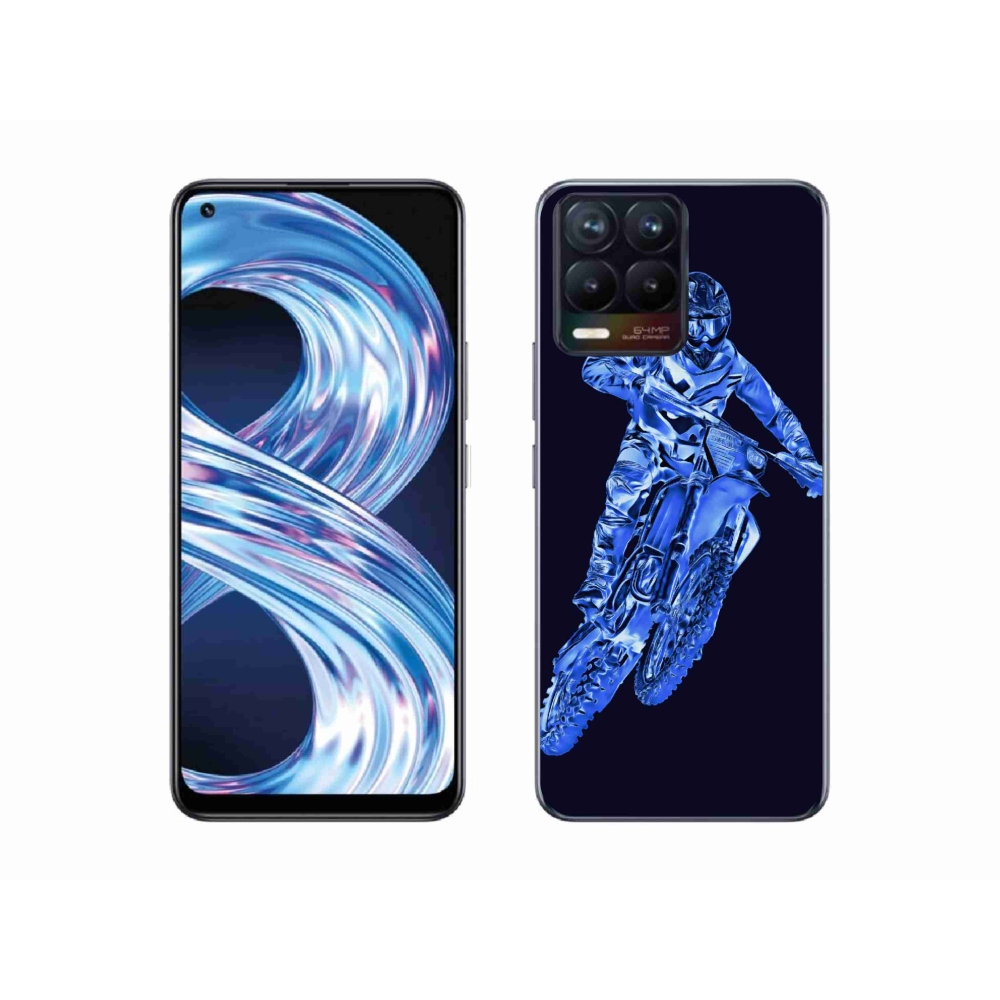 Gelový kryt mmCase na Realme 8 4G - motocross 1