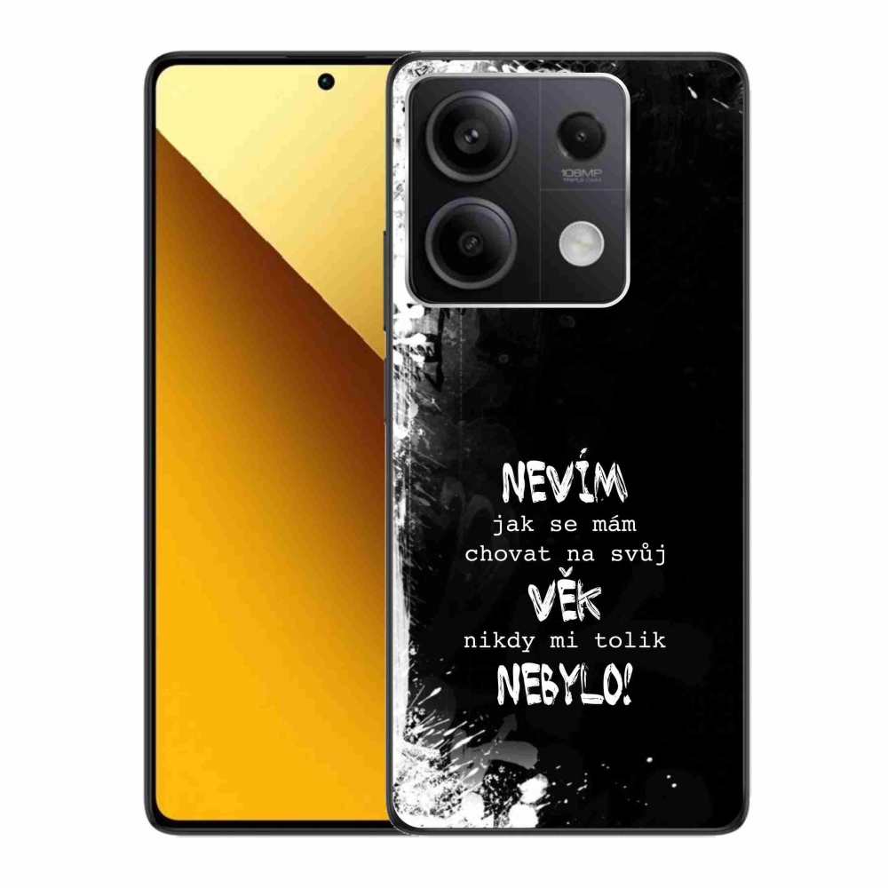 Gelový kryt mmCase na Xiaomi Redmi Note 13 5G - vtipný text 14 černé pozadí