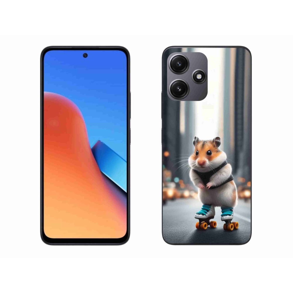 Gelový kryt mmCase na Xiaomi Redmi 12 5G - křeček na bruslích