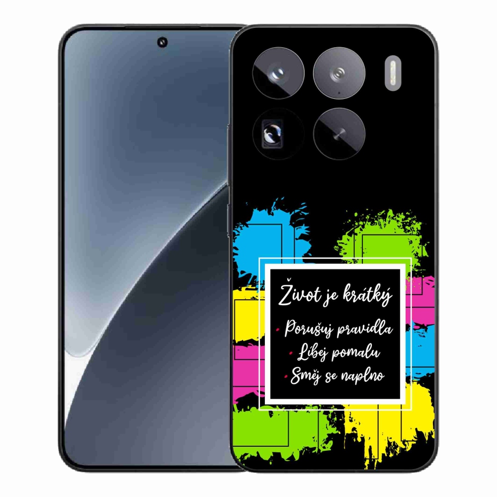 Gelový kryt mmCase na Xiaomi 15 Pro - citát 5 černé pozadí