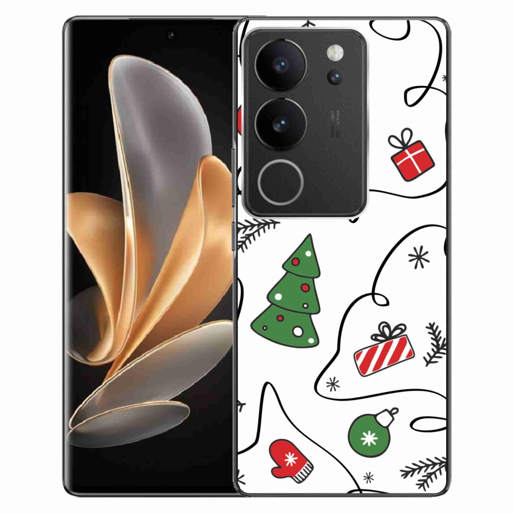 Gelový kryt mmCase na Vivo V29 5G - vánoční motivy