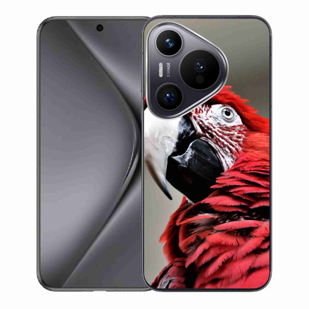 Gelový obal mmCase na Huawei Pura 70 - papoušek ara červený