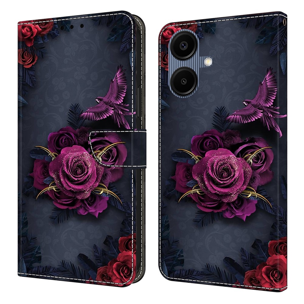 Smooth knížkové pouzdro na Samsung Galaxy A07 4G - fialový květ