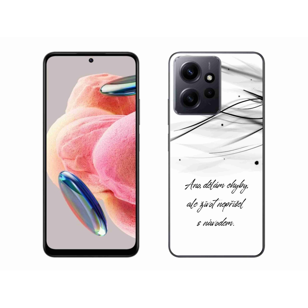 Gelový kryt mmCase na Xiaomi Redmi Note 12 4G - citát bílé pozadí