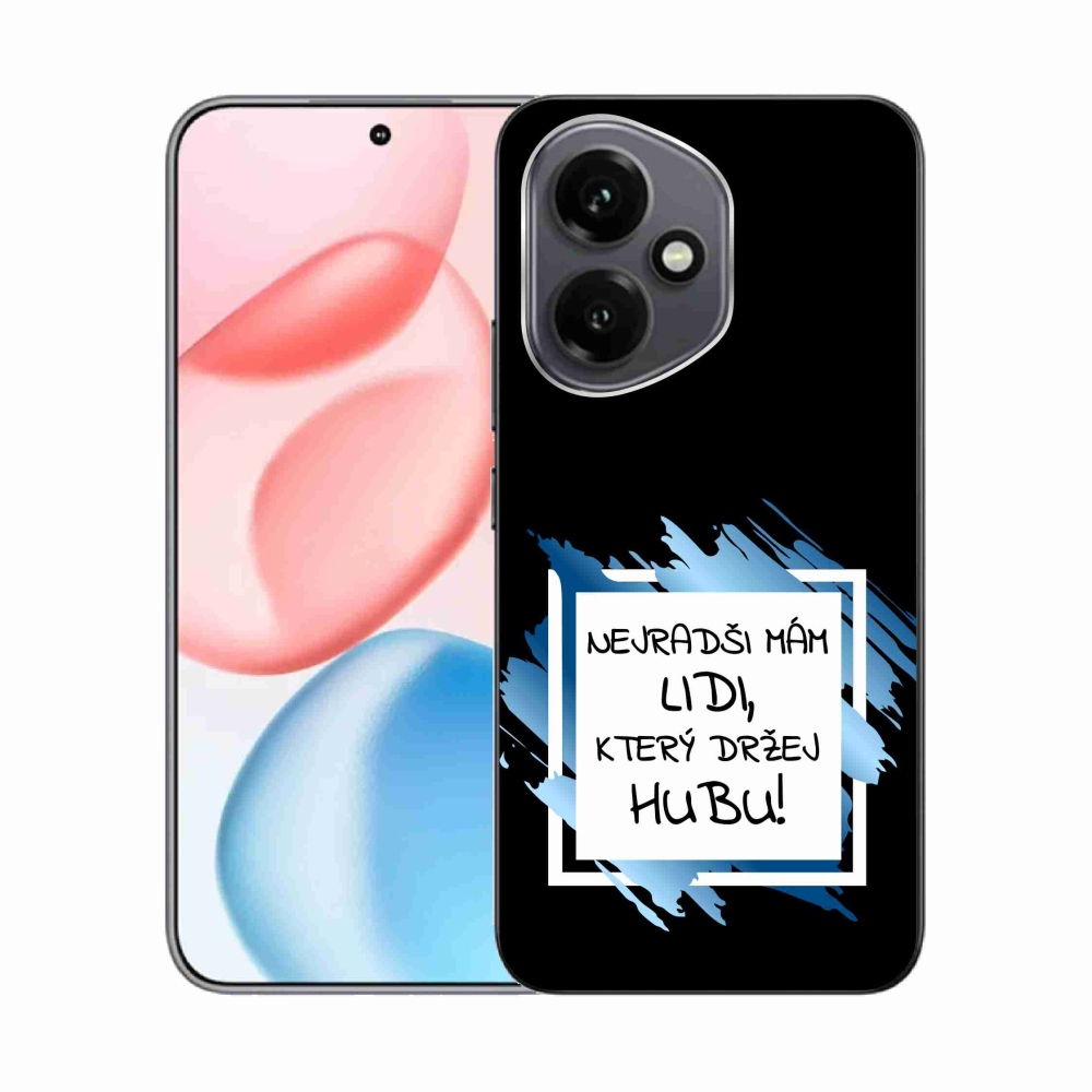 Gelový kryt mmCase na Honor 400 - vtipný text 7 bíločerné pozadí
