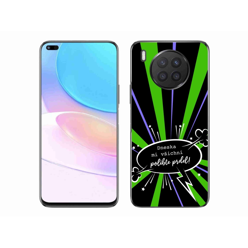 Gelový kryt mmCase na Huawei Nova 8i - vtipný text 15 černé pozadí