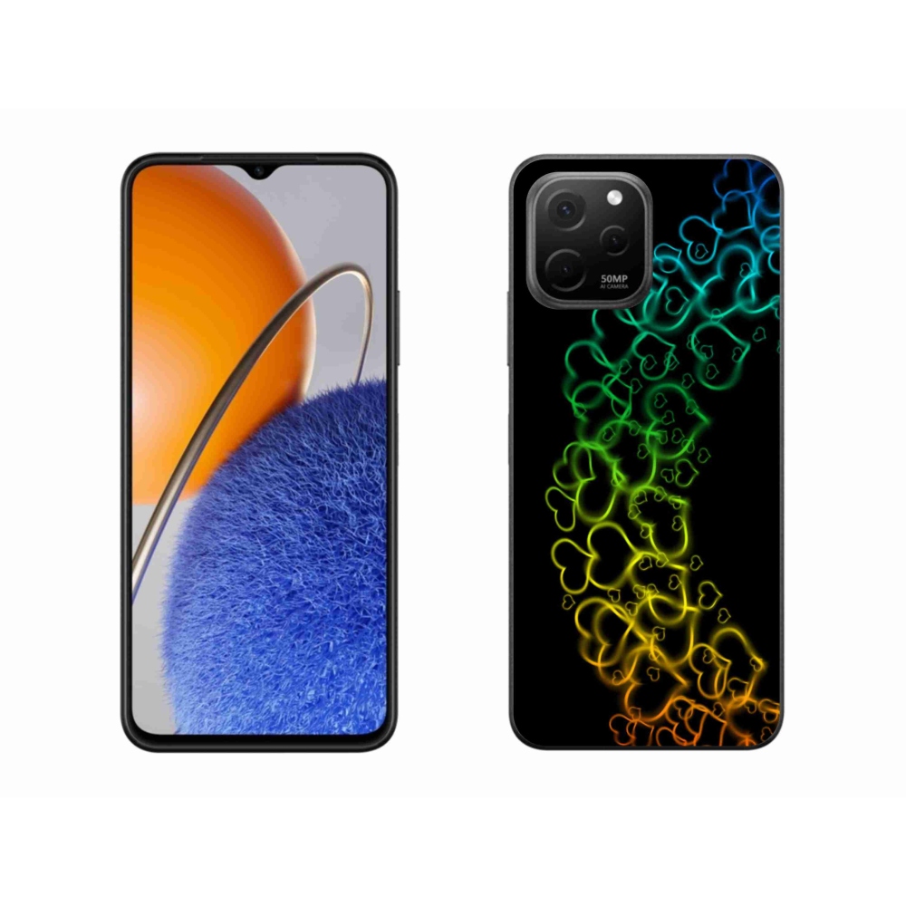 Gelový kryt mmCase na Huawei Nova Y61 - barevná srdíčka
