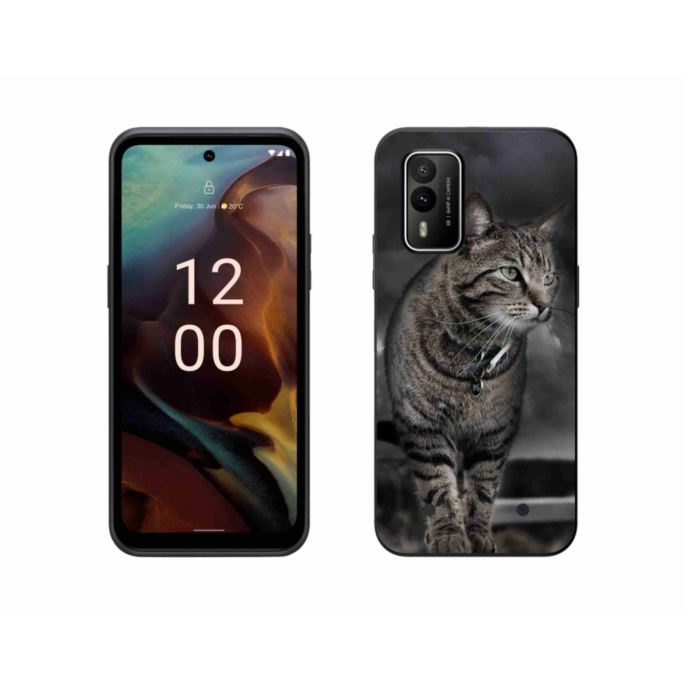 Gelový kryt mmCase na Nokia XR21 - kočka