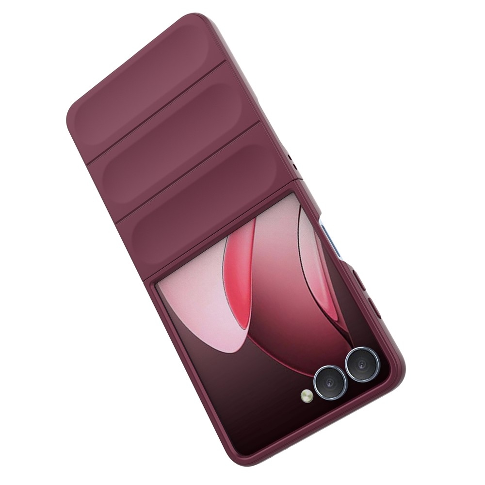 Rugg odolný gelový obal na Samsung Galaxy Z Flip7 5G - vínový