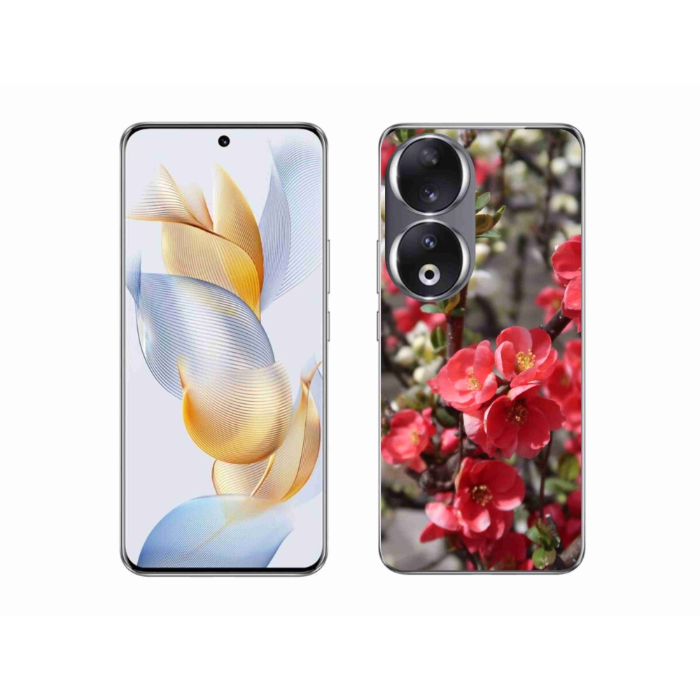 Gelový kryt mmCase na Honor 90 - červené květy