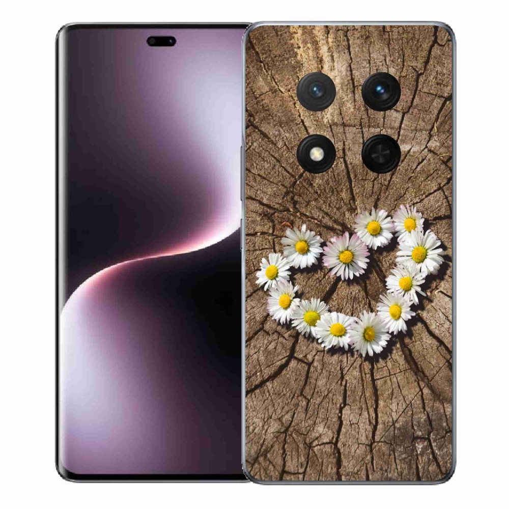 Gelový kryt mmCase na Honor Magic 7 Lite 5G - srdce z kopretin