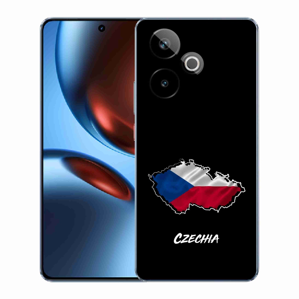 Gelový kryt mmCase na Realme GT 7 5G/GT 7T 5G - Czechia černé pozadí