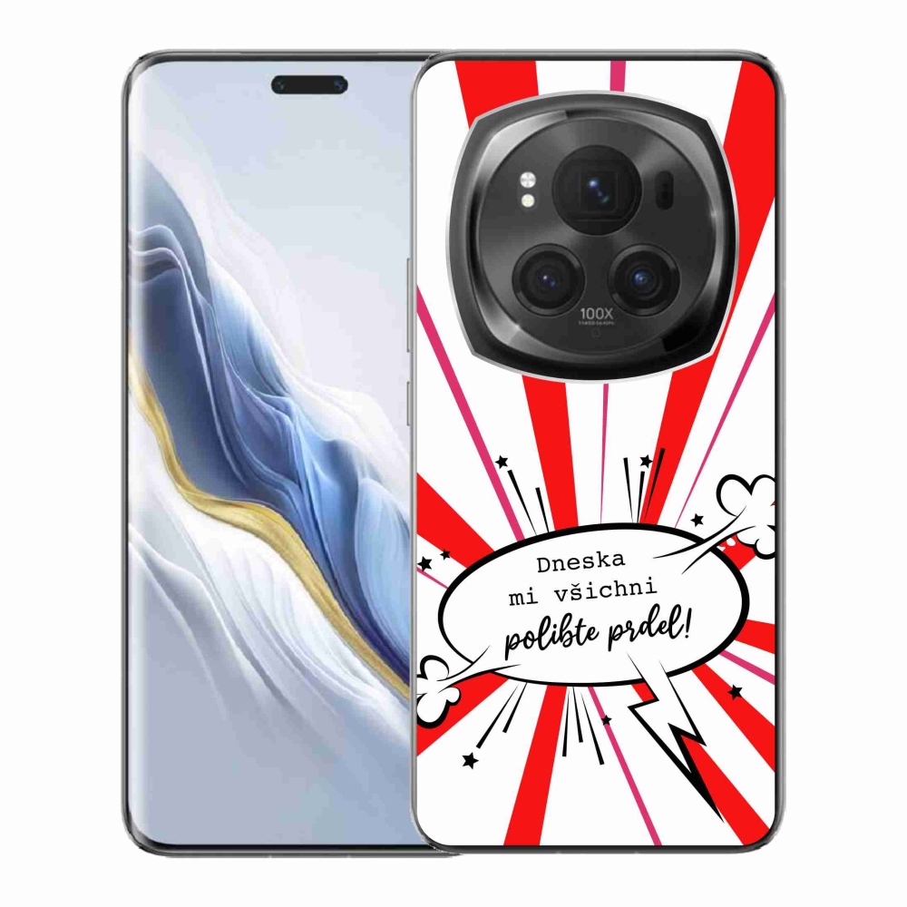 Gelový kryt mmCase na Honor Magic 6 Pro 5G - vtipný text 15 bílé pozadí