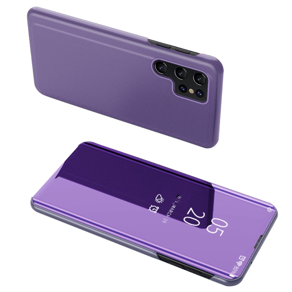 Clear zavírací kryt s matným předkem na Samsung Galaxy S24 Ultra - tmavěfialový