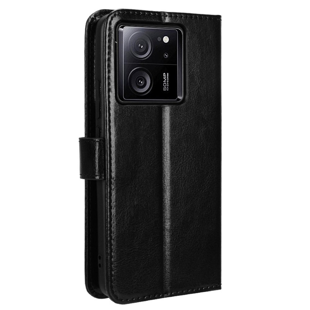 Crazy knížkové pouzdro na Xiaomi 13T/13T Pro - černé