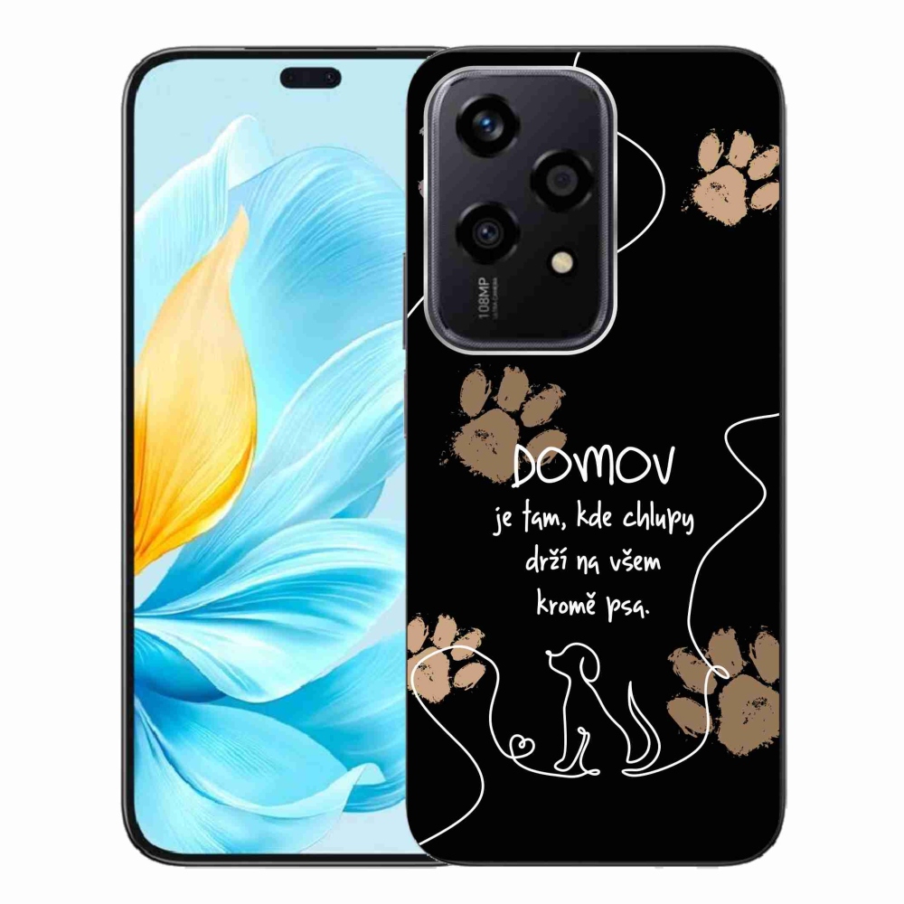 Gelový kryt mmCase na Honor 200 Lite 5G - psí motiv černé pozadí