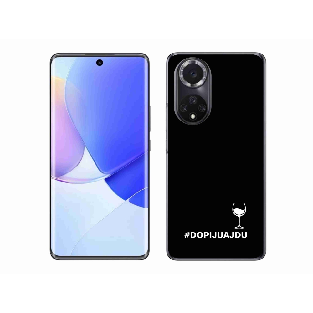 Gelový kryt mmCase na Honor 50 - vinný motiv černé pozadí