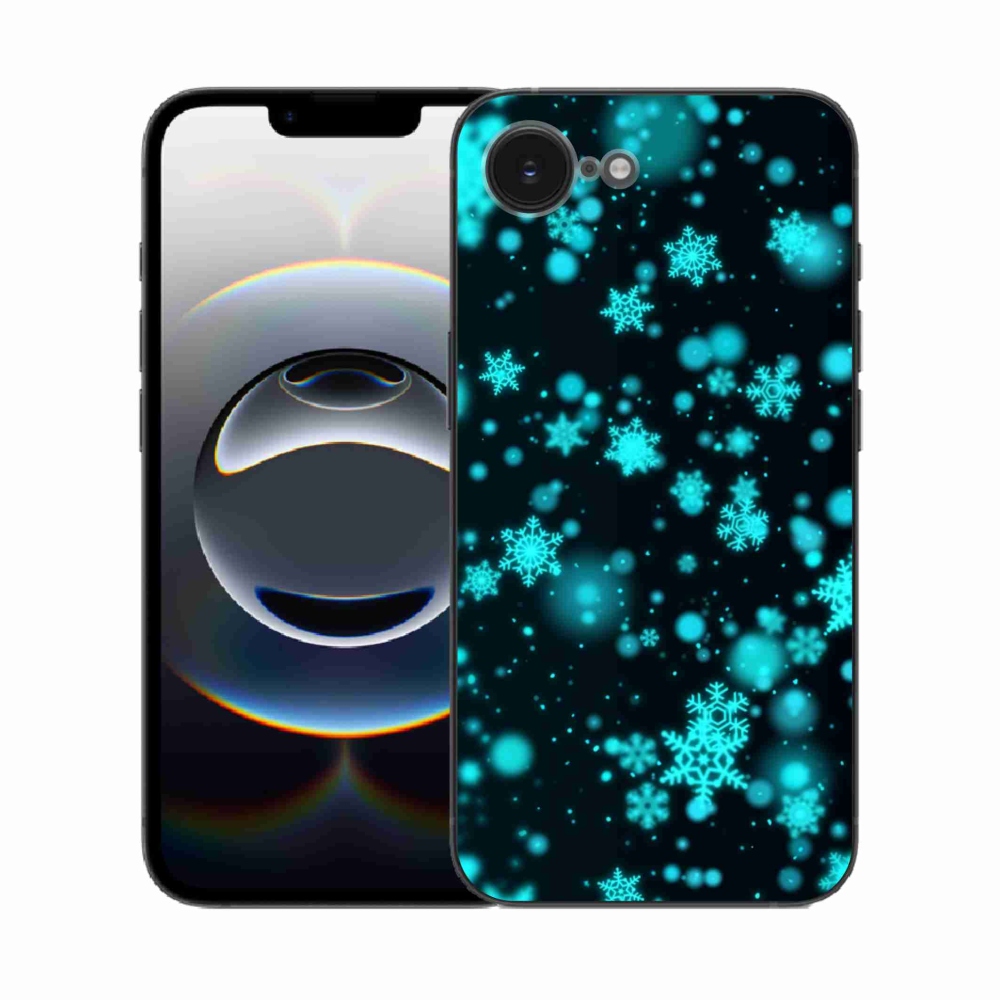 Gelový kryt mmCase na iPhone 16e - sněhové vločky 1