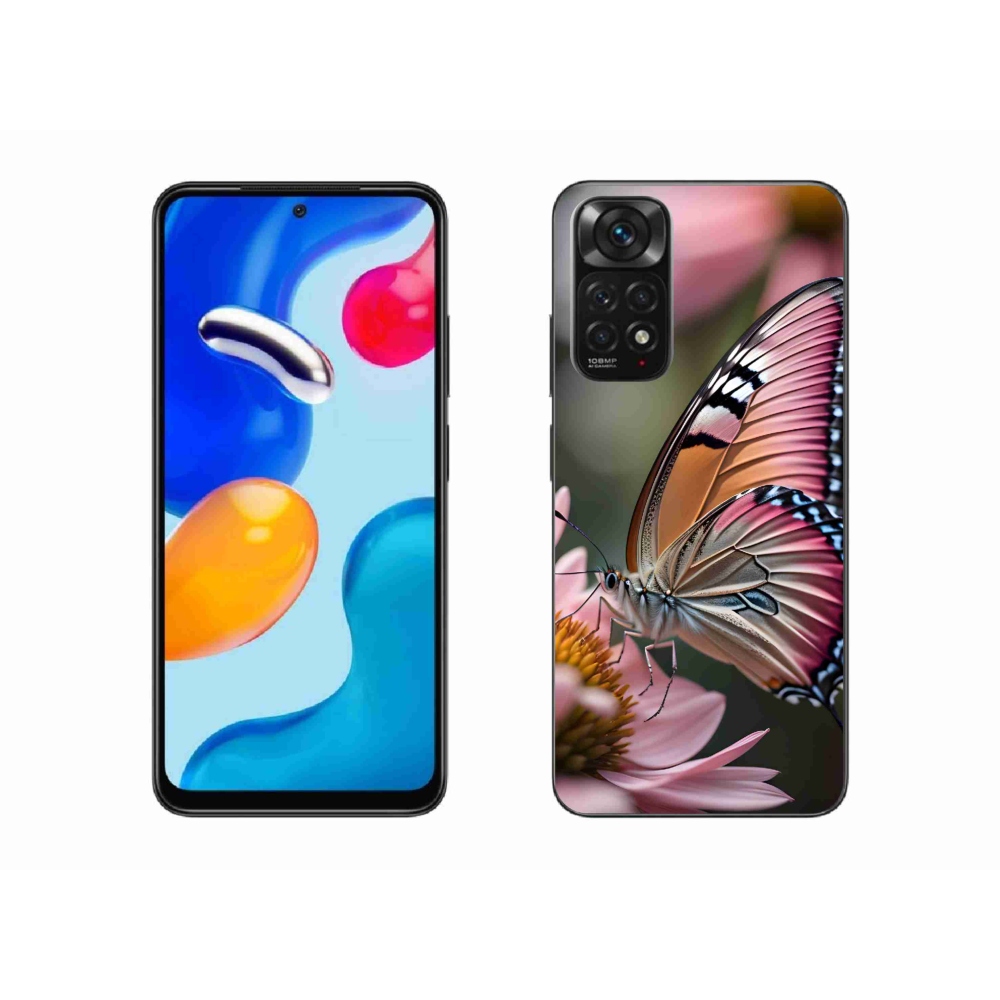 Gelový kryt mmCase na Xiaomi Redmi Note 11 4G - barevný motýl