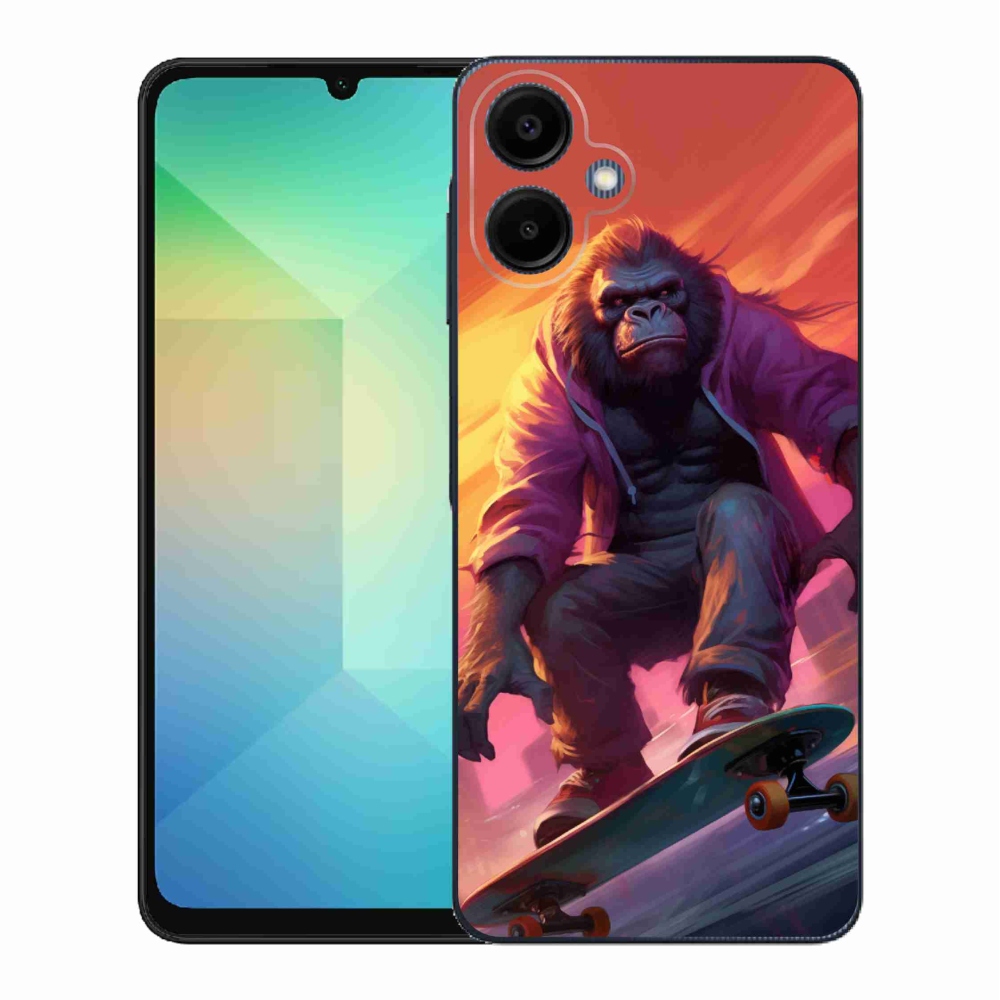 Gelový kryt mmCase na Samsung Galaxy A06 4G - gorila na skateboardu