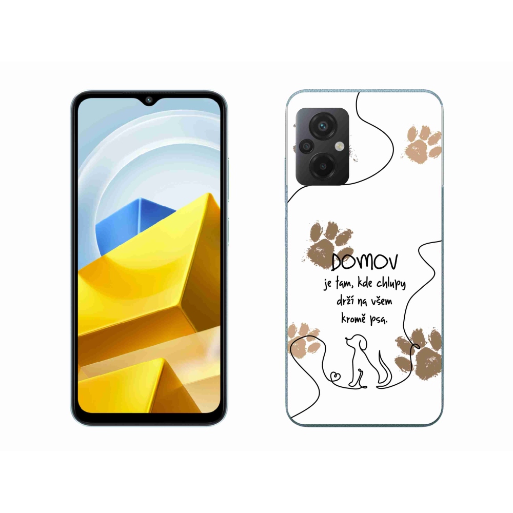 Gelový kryt mmCase na Xiaomi Poco M5 4G - psí motiv bílé pozadí