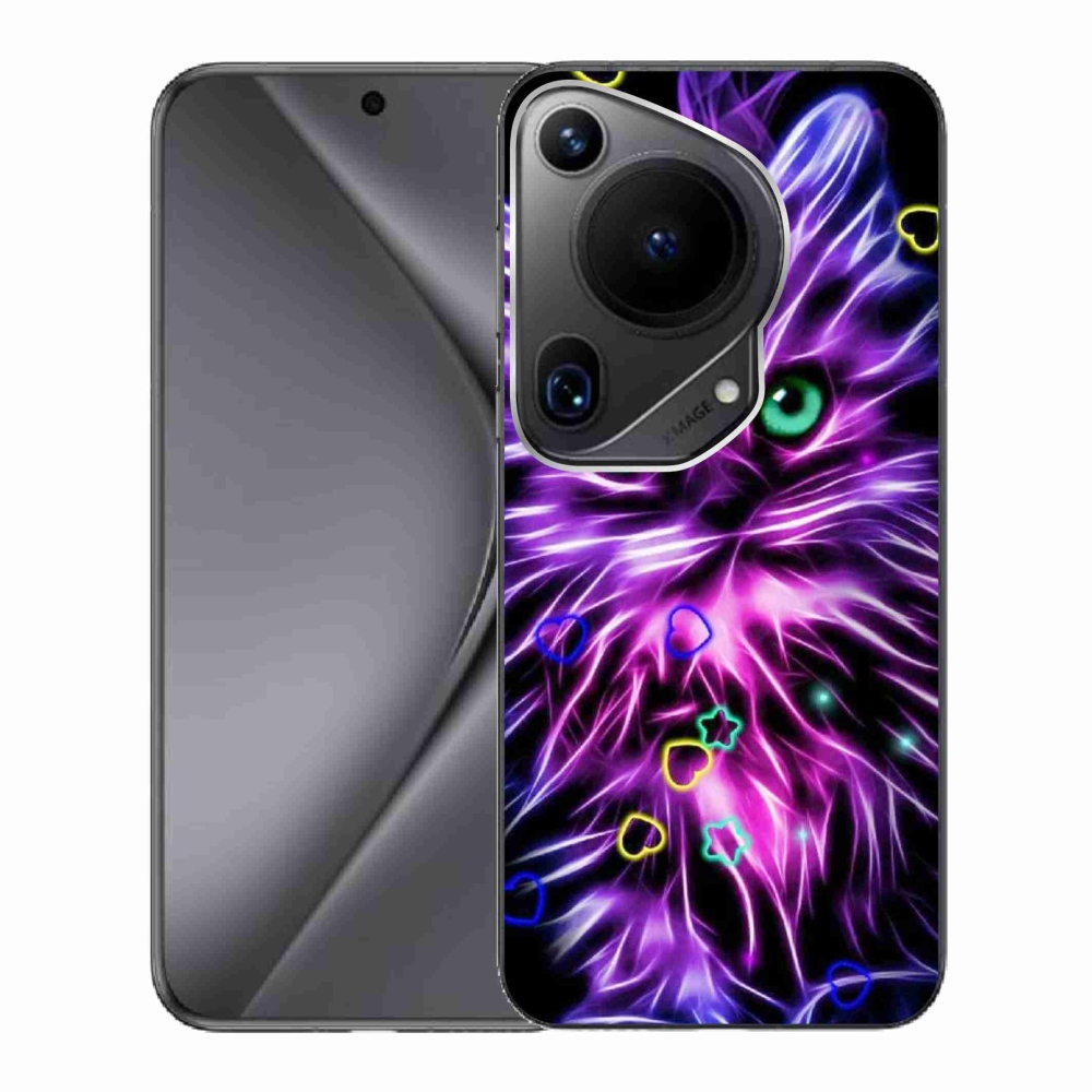 Gelový kryt mmCase na Huawei Pura 70 Ultra - abstraktní kočka