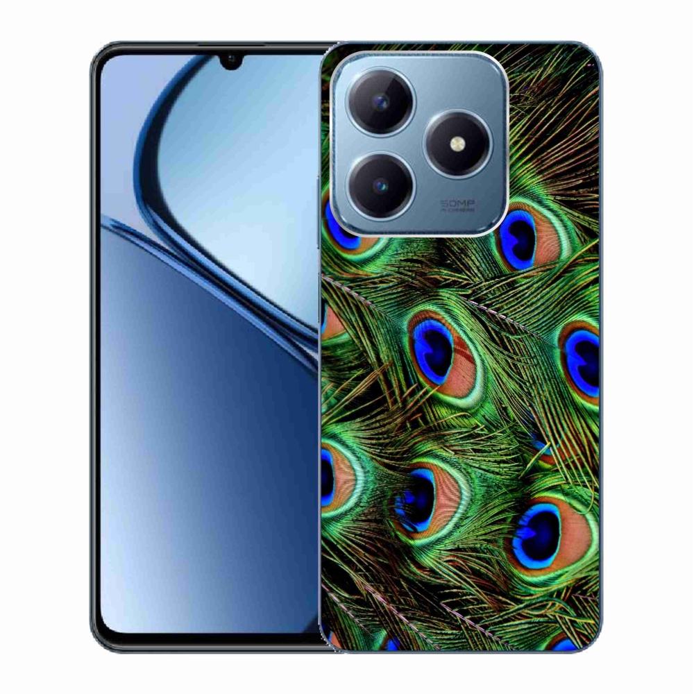 Gelový kryt mmCase na Realme C63 - paví peří