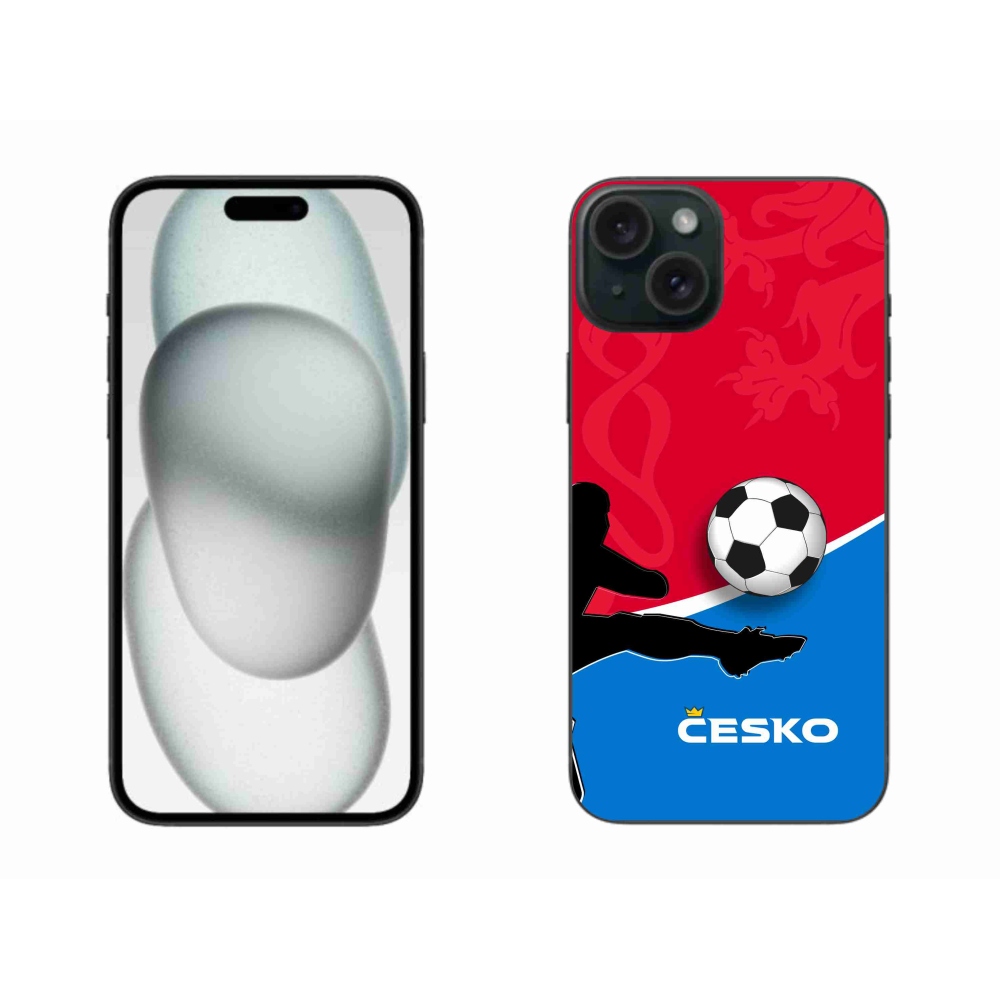 Gelový kryt mmCase na iPhone 15 Plus - fotbal Česko 2