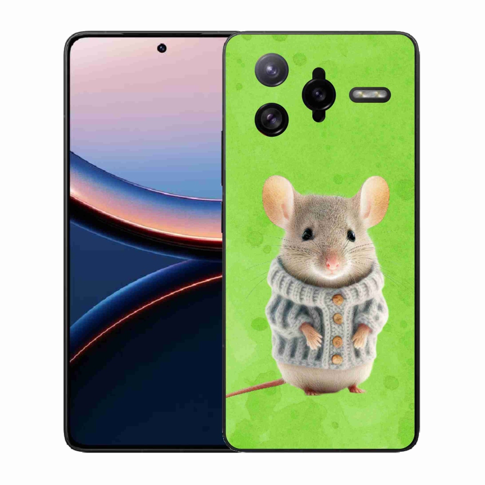 Gelový kryt mmCase na Xiaomi Poco F7 Ultra - myška ve svetru