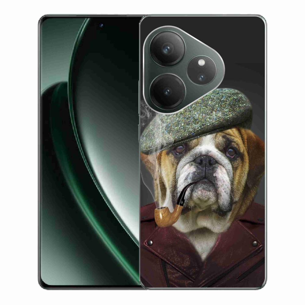 Gelový kryt mmCase na Realme GT 6 5G/GT 6T 5G - pes s fajfkou