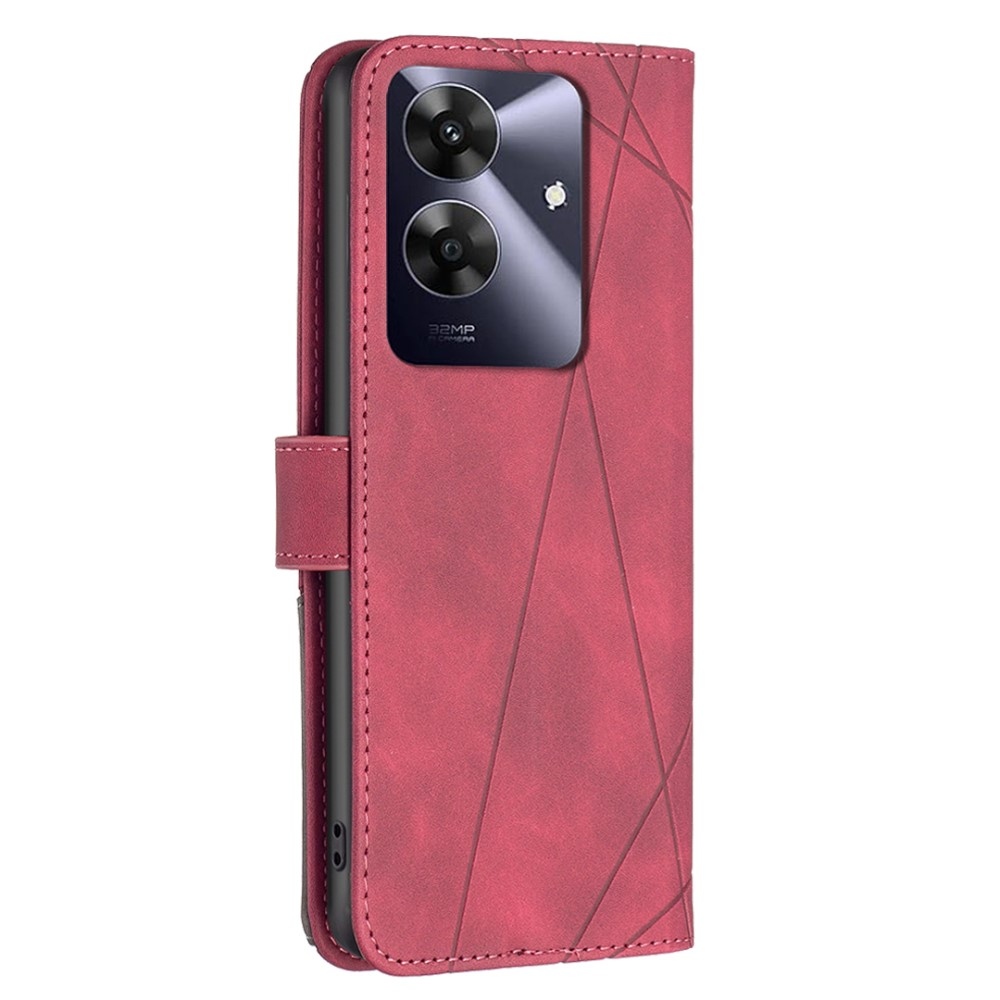 BNF Triangle knížkové pouzdro na Realme Note 60 - červené