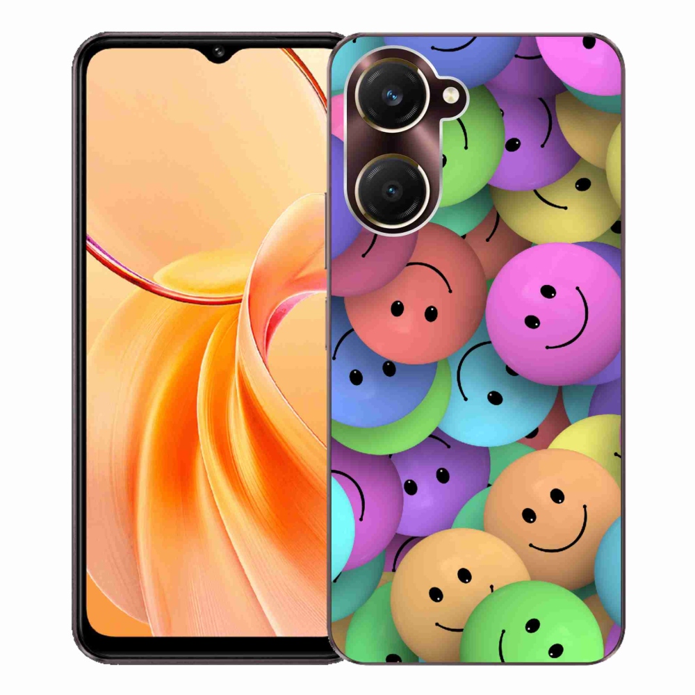 Gelový kryt mmCase na Vivo Y28s 5G - barevní smajlíci