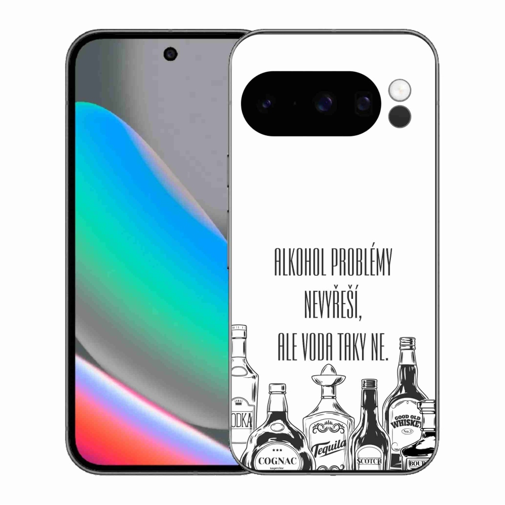 Gelový kryt mmCase na Google Pixel 10 Pro - vtipný text bílé pozadí