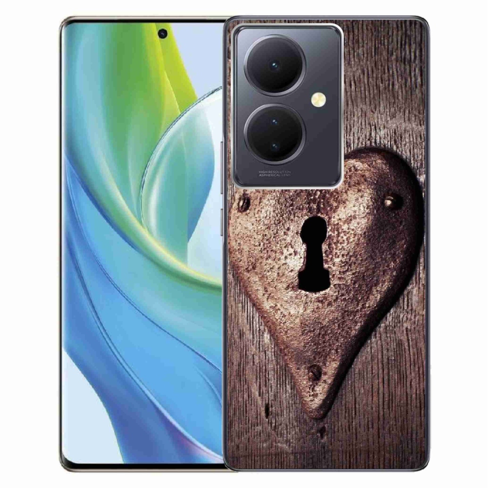Gelový kryt mmCase na Vivo V29 Lite 5G - zámek ve tvaru srdce